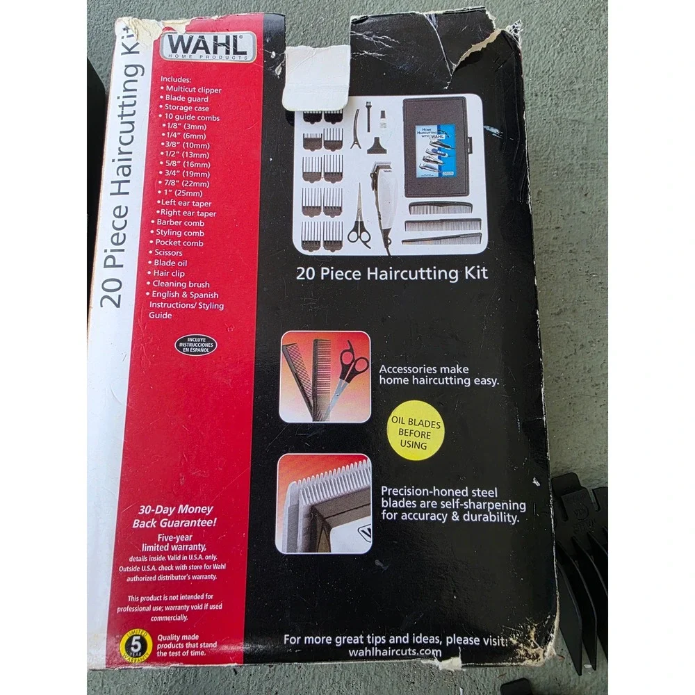 Wahl 20 Piece Haircutting Kit Model NAC Corded Clipper Set with‎ Storage Case Z1